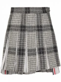 Thom Browne check pleated skirt