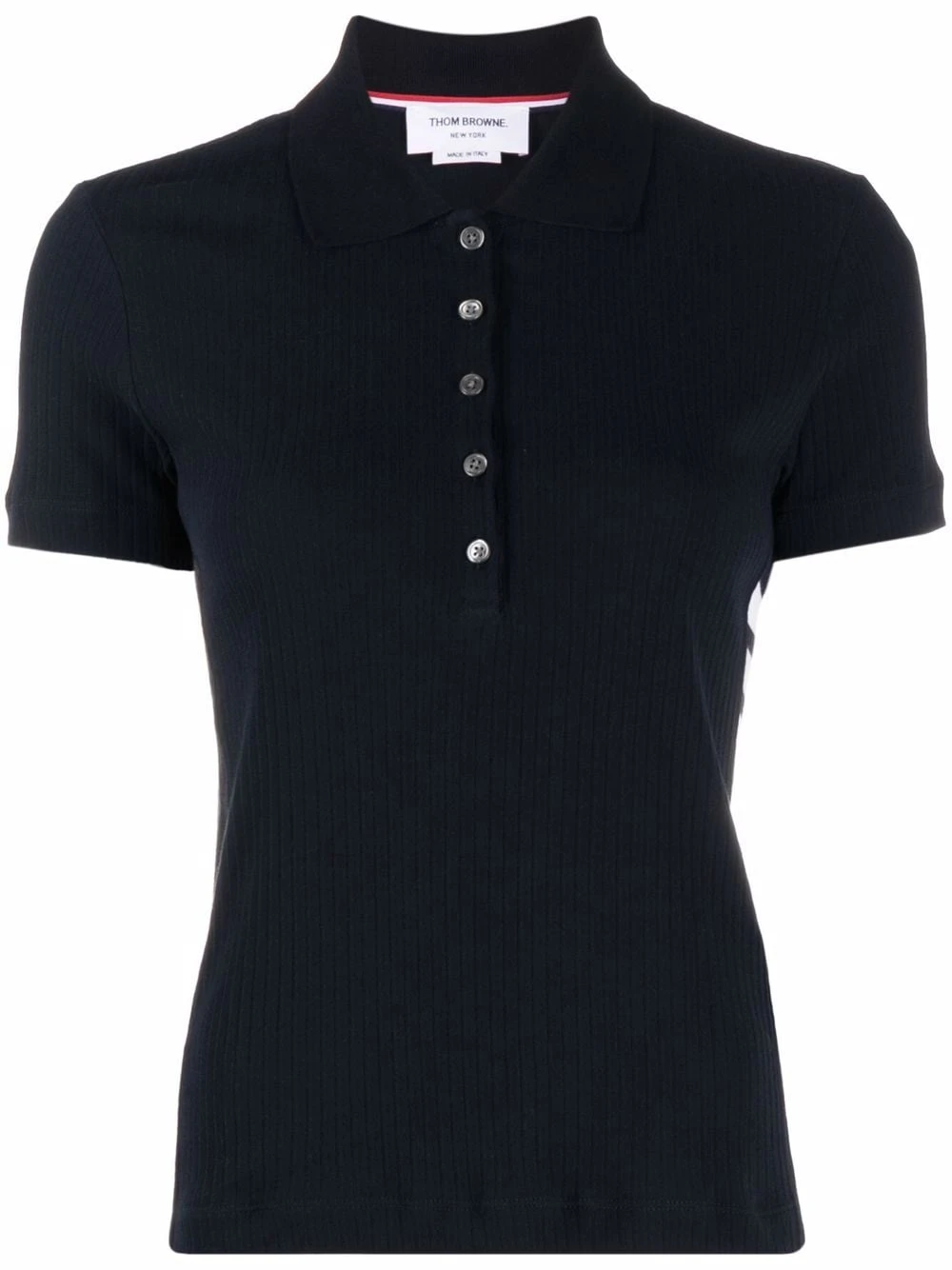 Budget π Thom Browne Fine ribbed polo shirt polo tops of women π 1 Thom Browne fine-ribbed polo shirt