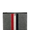 Thom Browne logo-print wool wash bag
