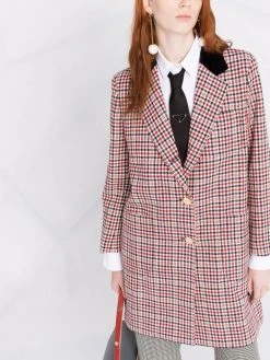 Best Sale π₯° Thom Browne Check button front coat single breasted coats of women 𧨠12 Thom Browne check button-front coat