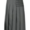 Thom Browne 4-Bar stripe pleated skirt