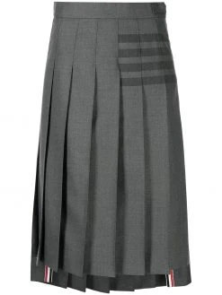 Thom Browne 4-Bar stripe pleated skirt