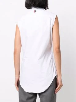 Thom Browne sleeveless pointed collar shirt