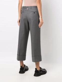 Coupon π Thom Browne Cuffed hem cropped trousers cropped pants of women β€οΈ 10 Thom Browne cuffed-hem cropped trousers
