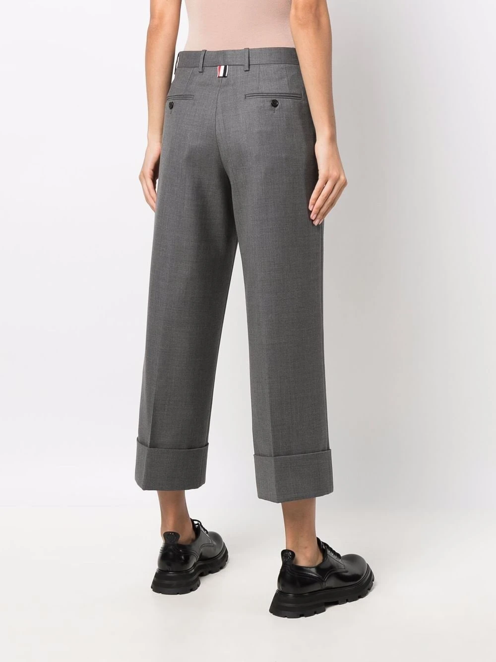 Coupon π Thom Browne Cuffed hem cropped trousers cropped pants of women β€οΈ 4 Thom Browne cuffed-hem cropped trousers