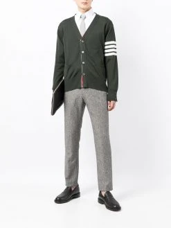 Thom Browne intarsia-knit 4-Bar stripe cardigan