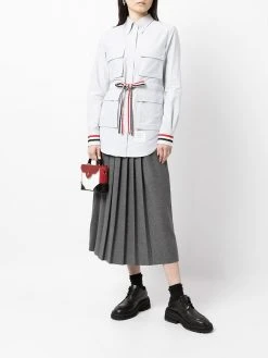 Thom Browne RWB-stripe flap-pocket shirt