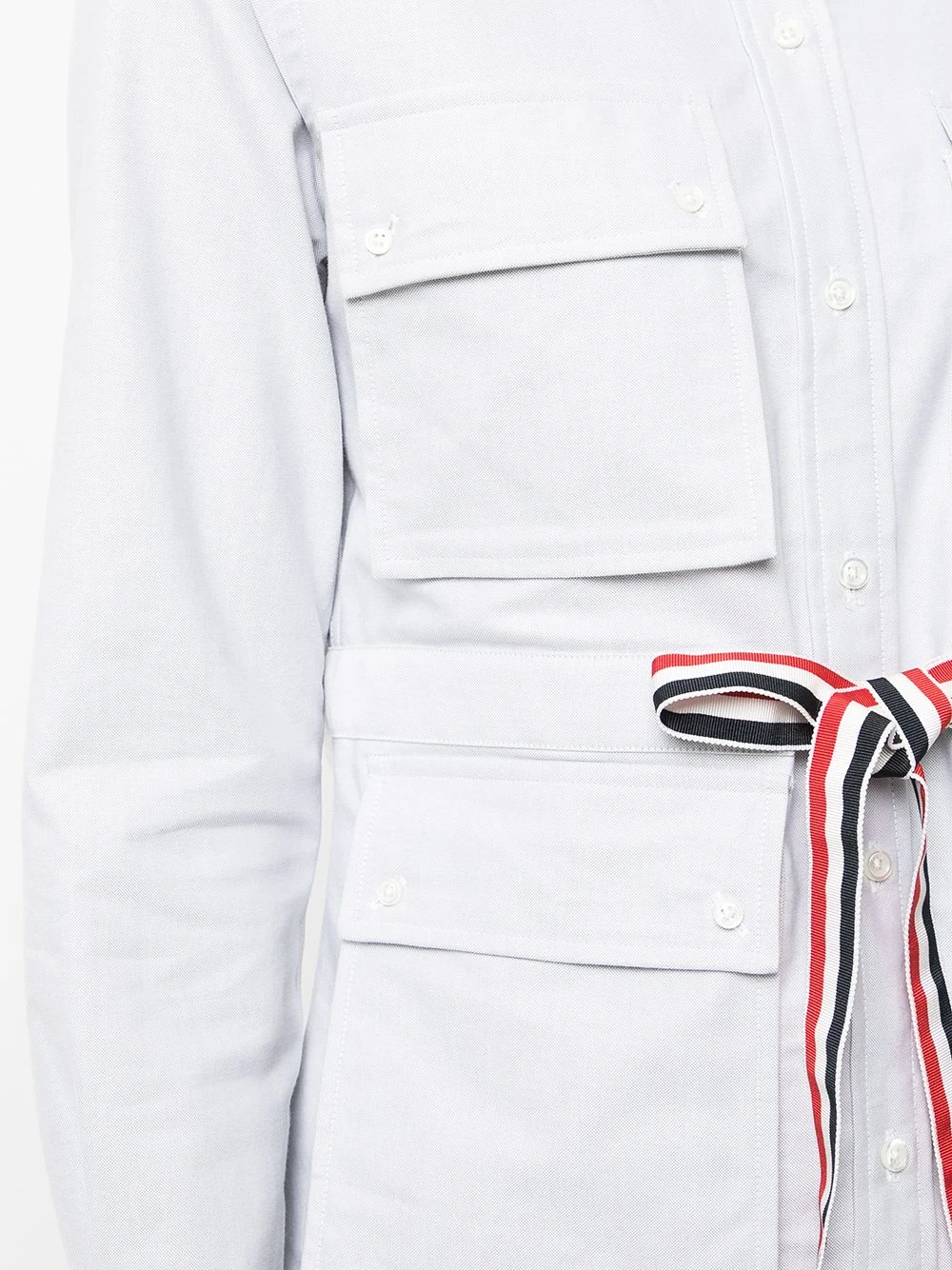 Budget π₯° Thom Browne RWB stripe flap pocket shirt shirts of women π 5 Thom Browne RWB-stripe flap-pocket shirt