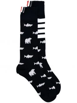 Thom Browne animal knit mid-calf socks