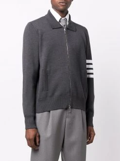 Thom Browne 4-Bar stripe zip-up jumper