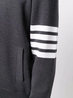 Thom Browne 4-Bar stripe zip-up jumper