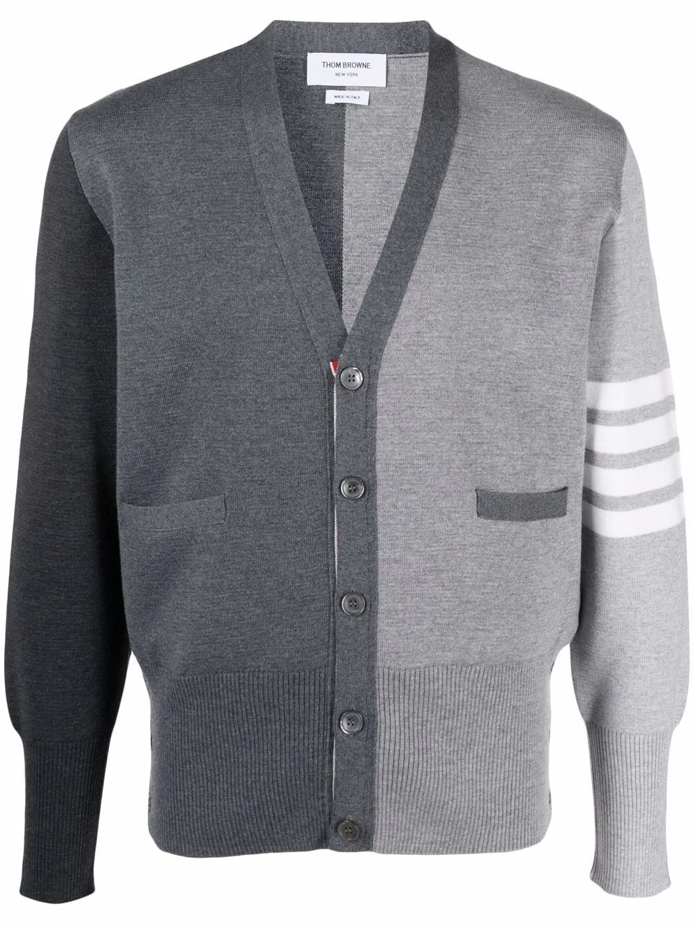 Discount 👍 Thom Browne 4 bar wool cardigan cardigans of men ⌛ 1 Thom Browne 4-bar wool cardigan