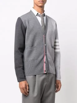 Discount 👍 Thom Browne 4 bar wool cardigan cardigans of men ⌛ 7 Thom Browne 4-bar wool cardigan