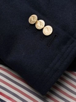 Thom Browne 4-Bar stripe single-breasted coat