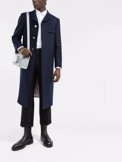 Thom Browne 4-Bar stripe single-breasted coat