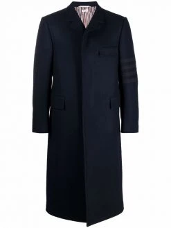 Thom Browne 4-Bar stripe single-breasted coat