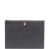 Thom Browne RWB-stripe clutch bag
