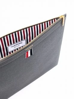 Brand new ⌛ Thom Browne RWB stripe clutch bag clutch bags of women ✔️ 9 Thom Browne RWB-stripe clutch bag
