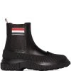 Thom Browne RWB-stripe leather Chelsea boots