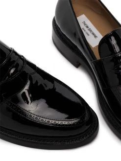 Thom Browne patent leather penny loafers